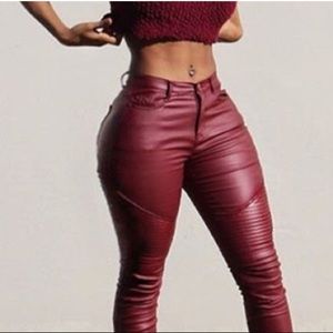 Leather Pencil Pants